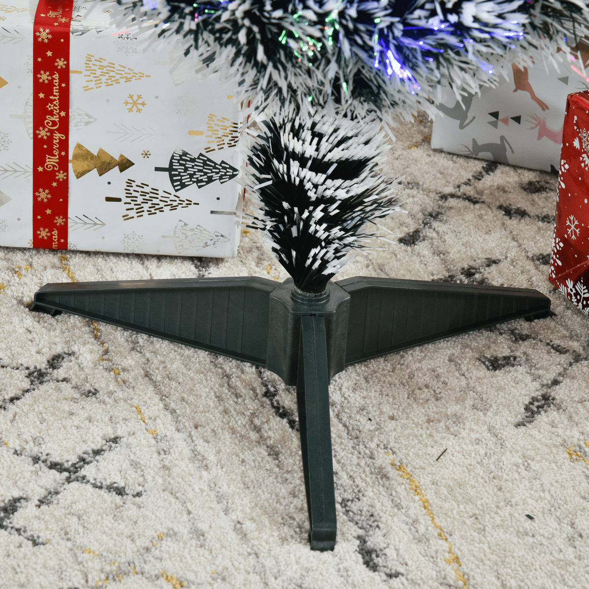 3ft Artificial Prelit Christmas Tree Snow Tree LED Fibre Optics Green White 3ft Artificial Prelit Christmas Tree Snow Tree LED Fibre Optics Green White - Image 7