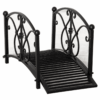 Decorative Metal Garden Bridge – Black Ornamental Arch for Ponds, Lawns & Landscaping