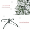6ft Snow Flocked Artificial Christmas Tree with Realistic Branch Tips