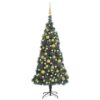 Artificial Christmas Tree with LEDs & Ball Set – Green – 120–180 cm – PVC & PE
