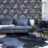 Japanese Garden Blue Wallpaper (SW12) – Serene Floral Design