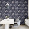 Japanese Garden Blue Wallpaper (SW12) – Serene Floral Design