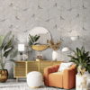 Japanese Garden Wallpaper in Grey – Swallow Bird & Tree Design (SW12)