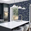 Jasmine Garden Navy SW12 – Luxury Floral Wallpaper with Botanical Design