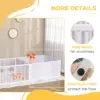 7 Panels Puppy Pen for Indoors, with Three Doors, Two-Room Design