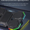 RGB Gaming Laptop Adjustable Stand with 6 Fans, Cooling for 12-17 Inch Laptops