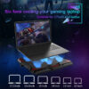 17-Inch Gaming Laptop Cooler Stand, 6 Fans, LED Screen, Dual USB Ports, 2600 RPM