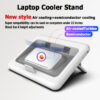 21-Inch Portable Laptop Cooler Stand with Silent Cooling Fan & Heat Distribution
