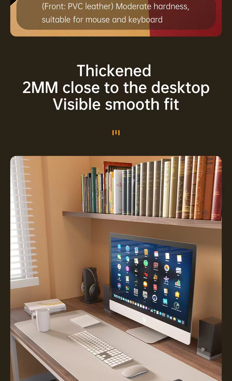 Large Waterproof Leather Mouse Pad, Desk Mat For Home Office, Gaming, Keyboard Large Waterproof Leather Mouse Pad, Desk Mat For Home Office, Gaming, Keyboard - Image 14