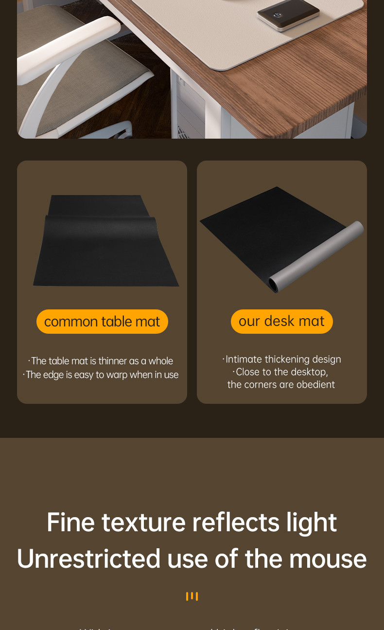 Large Waterproof Leather Mouse Pad, Desk Mat For Home Office, Gaming, Keyboard Large Waterproof Leather Mouse Pad, Desk Mat For Home Office, Gaming, Keyboard - Image 15