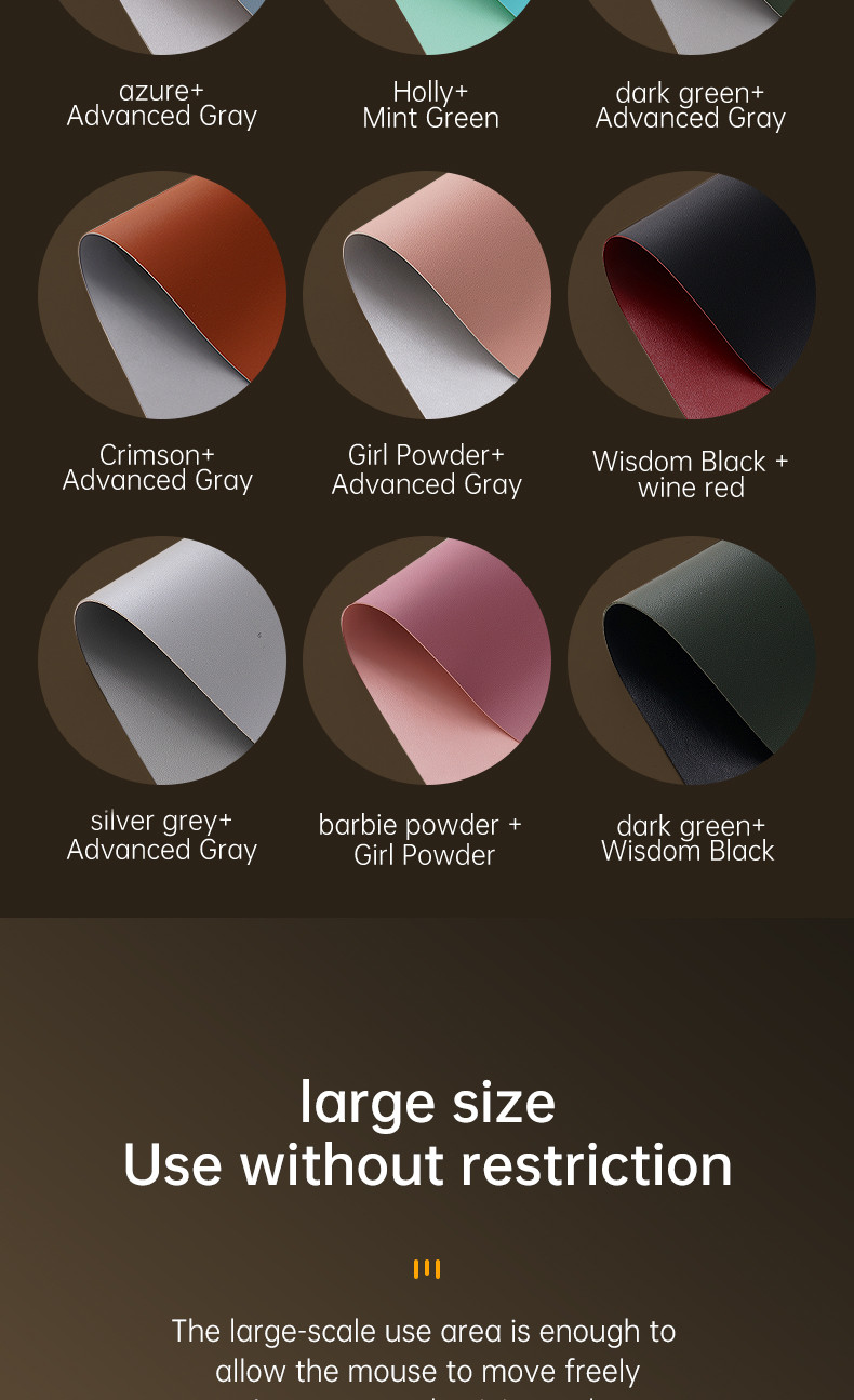 Large Waterproof Leather Mouse Pad, Desk Mat For Home Office, Gaming, Keyboard Large Waterproof Leather Mouse Pad, Desk Mat For Home Office, Gaming, Keyboard - Image 19