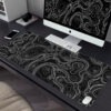 Black and White Large HD Mouse Pad, Art Desk Mat for PC, Keyboard, Office use