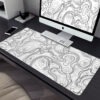 Black and White Large HD Mouse Pad, Art Desk Mat for PC, Keyboard, Office use