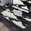Black and White Large HD Mouse Pad, Art Desk Mat for PC, Keyboard, Office use