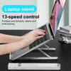 Adjustable Ergonomic Laptop Stand with Fan - Portable Height Riser Bracket