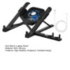 Adjustable Ergonomic Laptop Stand with Fan - Portable Height Riser Bracket