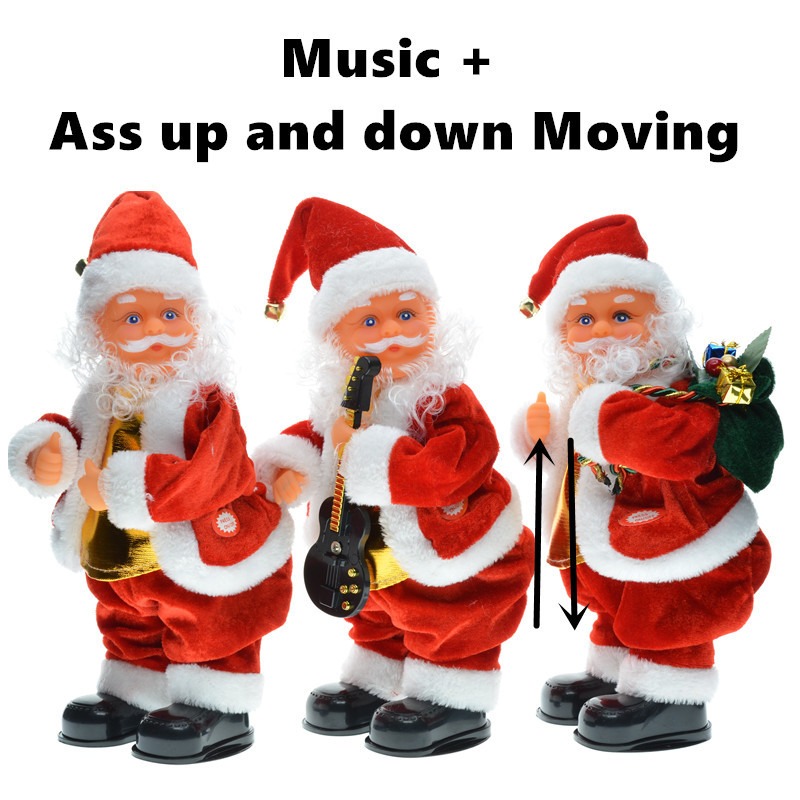 30cm Electric Santa Claus Doll, Musical Dancing Gift for Kids, Home Decor Craft 30cm Electric Santa Claus Doll, Musical Dancing Gift for Kids, Home Decor Craft - Image 2