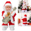 Musical Dancing Santa Claus Guitar Ornament, Christmas Decoration Gift for Kids