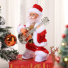 Musical Dancing Santa Claus Guitar Ornament, Christmas Decoration Gift for Kids