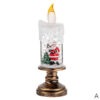 Christmas Snow Flameless Candle - Rotating Water, Glitter, and LED Night Lights