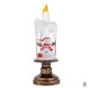 Christmas Snow Flameless Candle - Rotating Water, Glitter, and LED Night Lights