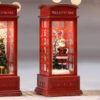 Christmas Phone Booth Light Table For The Elderly Decorated With Christmas Tree