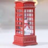 Christmas Phone Booth Light Table For The Elderly Decorated With Christmas Tree