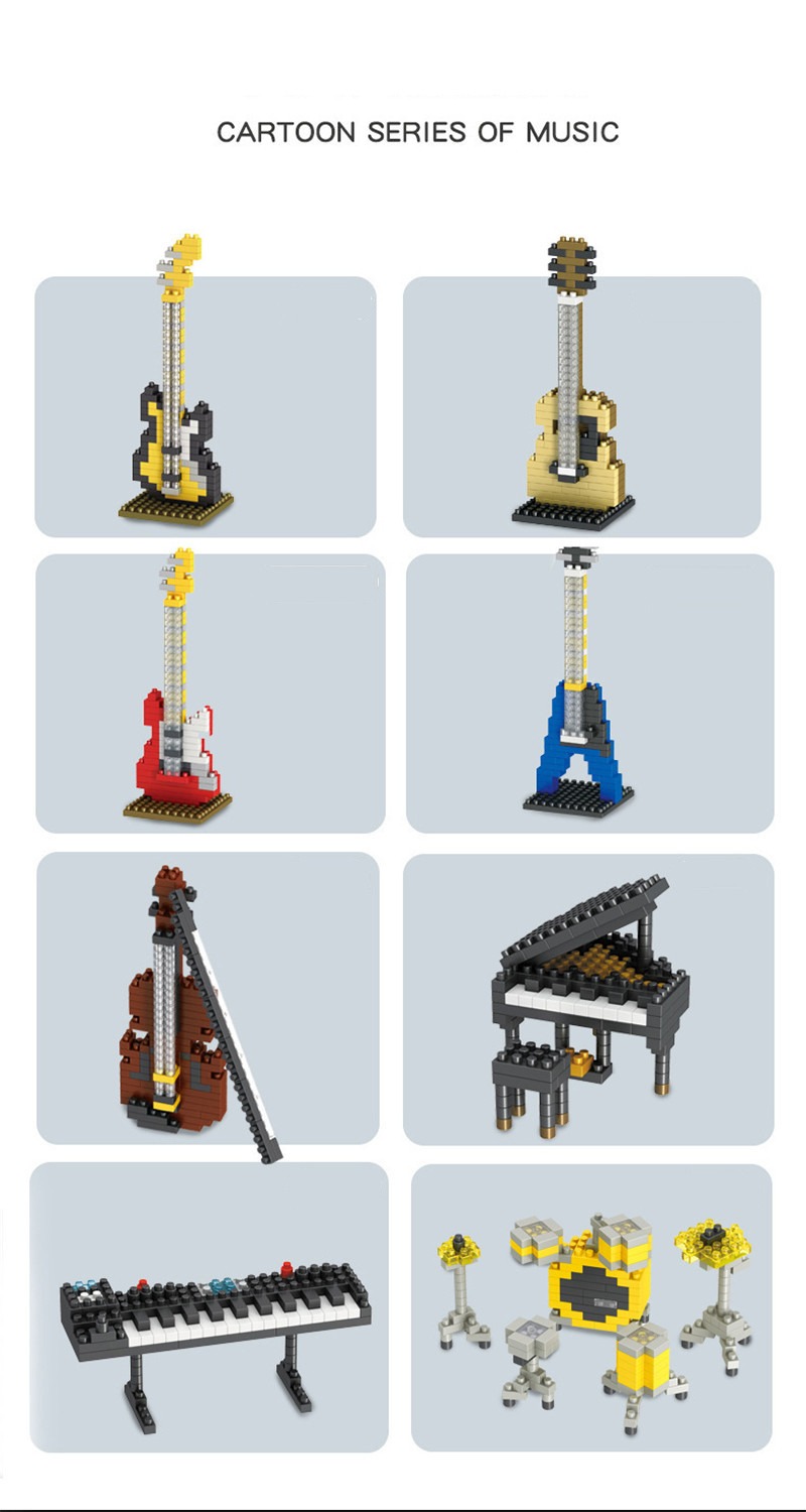 Musical Instrument Building Blocks - Mini Piano & Guitar DIY Educational Toys Musical Instrument Building Blocks - Mini Piano & Guitar DIY Educational Toys - Image 9