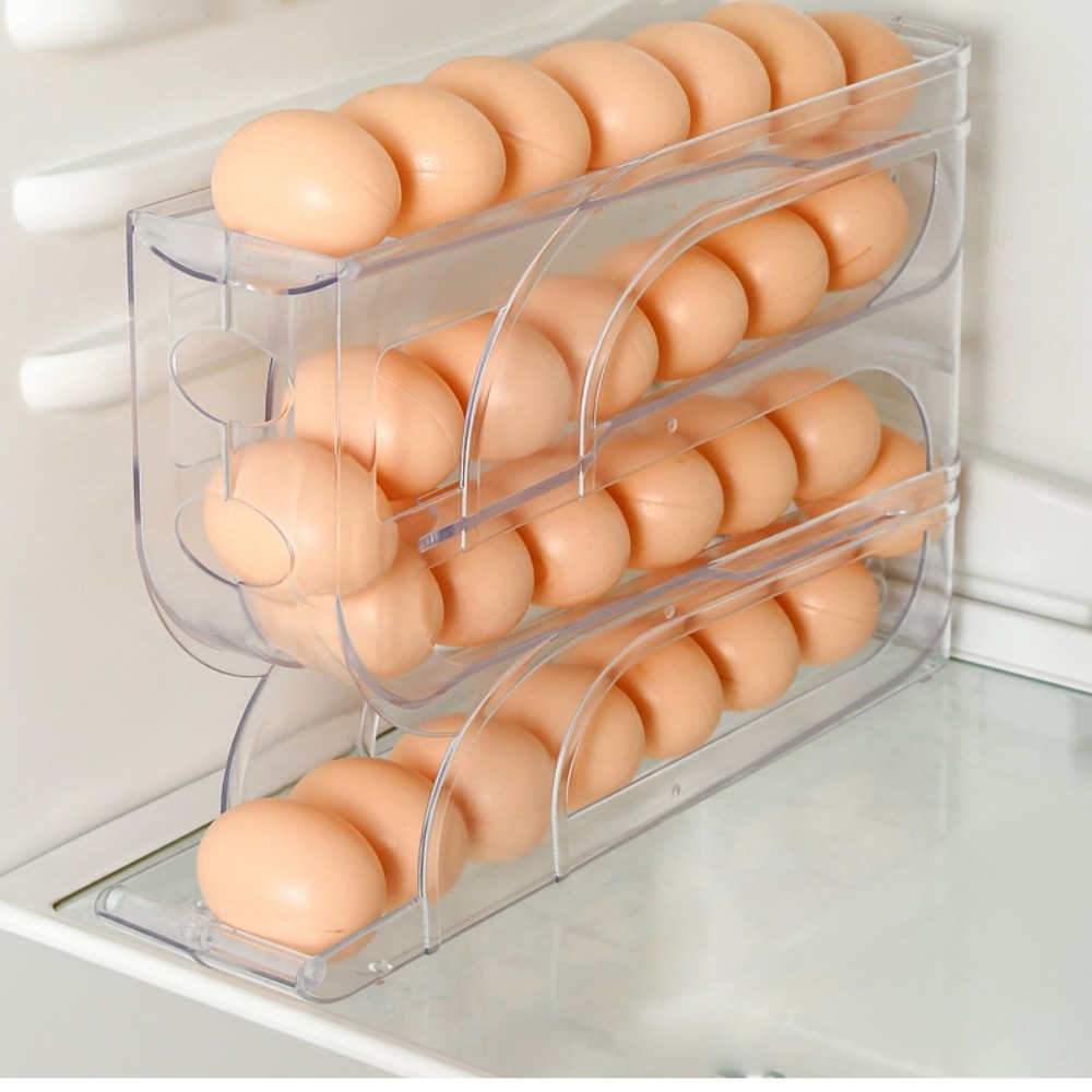 3/4 Layer Automatic Egg Roller Rack | Space-Saving Large Capacity Egg Organiser 3/4 Layer Automatic Egg Roller Rack | Space-Saving Large Capacity Egg Organiser - Image 3