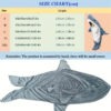 Shark Blanket for Adults, Wearable Winter Hooded Playsuit, Funny Sleeping Bag