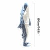 Shark Blanket for Adults, Wearable Winter Hooded Playsuit, Funny Sleeping Bag