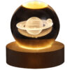 Unique 3D Crystal Ball Lamp with Galaxy Planetary Projections USB Night Light