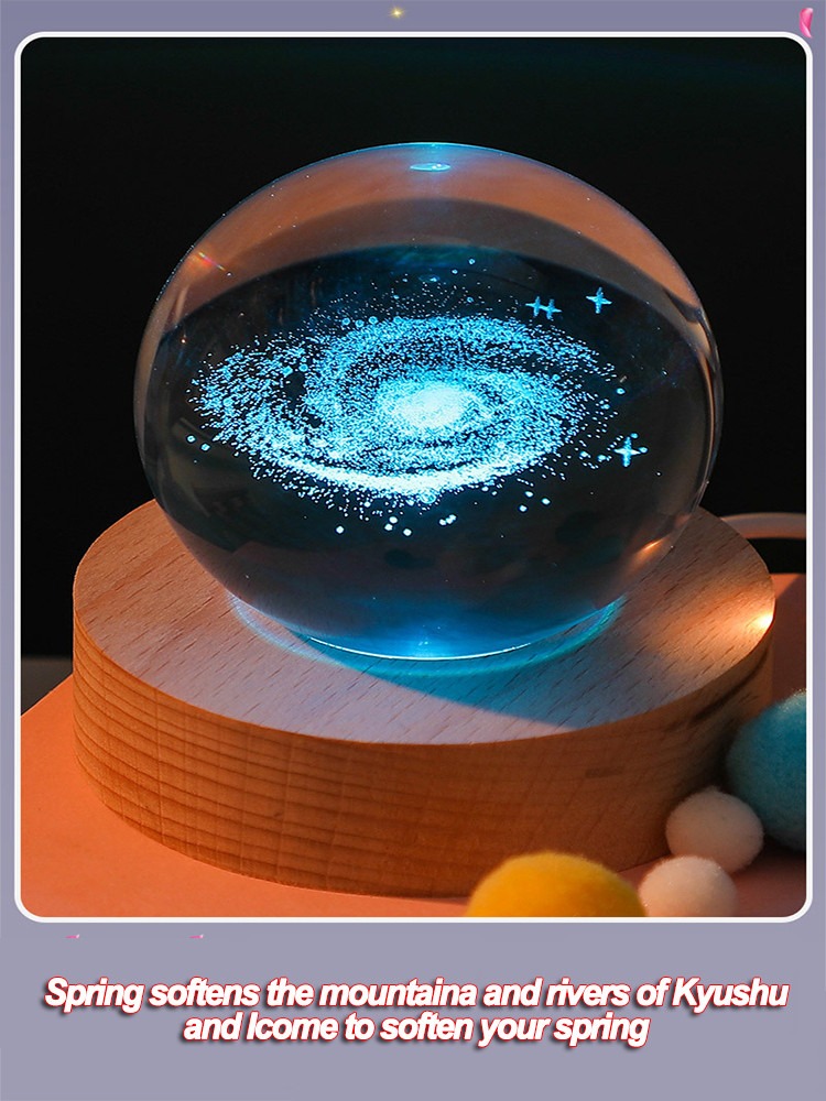 Unique 3D Crystal Ball Lamp with Galaxy Planetary Projections USB Night Light Unique 3D Crystal Ball Lamp with Galaxy Planetary Projections USB Night Light - Image 10