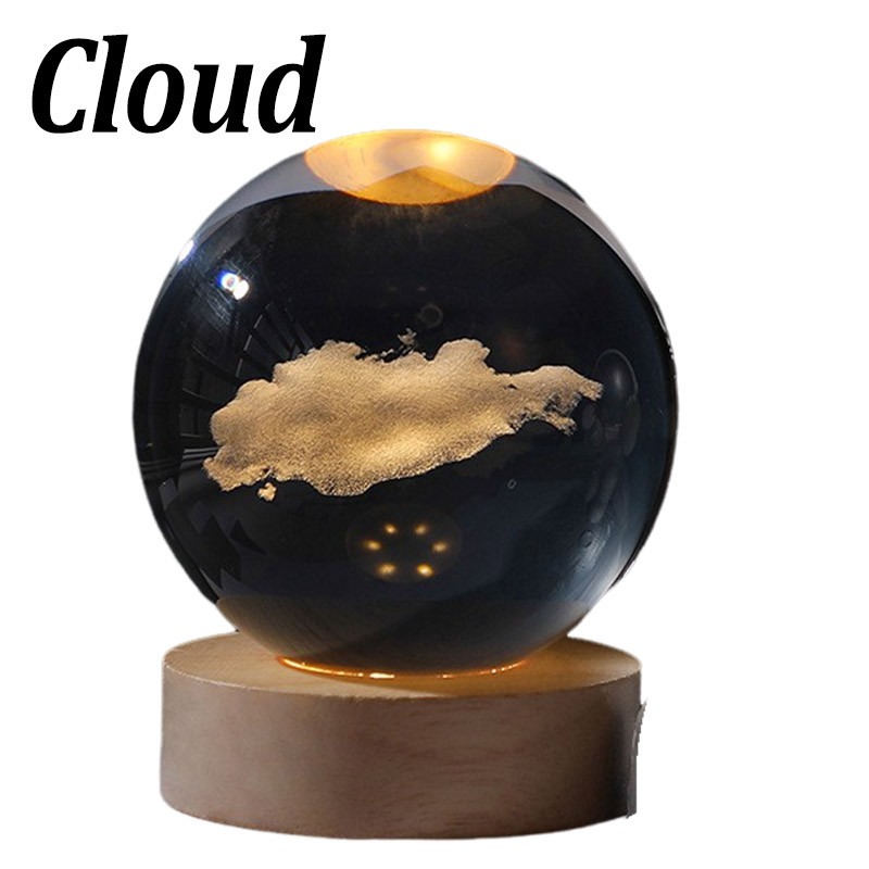 Unique 3D Crystal Ball Lamp with Galaxy Planetary Projections USB Night Light Unique 3D Crystal Ball Lamp with Galaxy Planetary Projections USB Night Light - Image 17