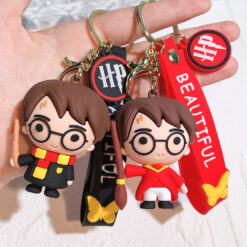 Alternative view of 3D Harry Potter PVC Keychain Toy Figure Key Ring Cosplay Party Novelty Gift [1]