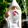 Funny Garden Gnomes Statue, 3D Wizard Sticking Out Tongue Garden Ornament