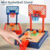 Basketball Mini Desktop Tabletop Game Set for Indoor/Outdoor, Travel, Office Fun