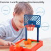 Basketball Mini Desktop Tabletop Game Set for Indoor/Outdoor, Travel, Office Fun