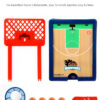Basketball Mini Desktop Tabletop Game Set for Indoor/Outdoor, Travel, Office Fun