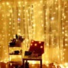 Christmas Lights Curtain Garland Home Decor Ornaments 2024 New Year Gifts