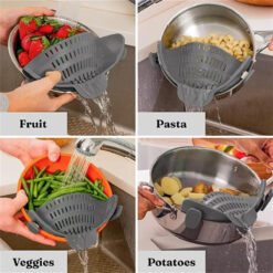 Alternative view of Adjustable Clip Strainer for Pots, Pans, and Bowls, Kitchen Pot Strainer