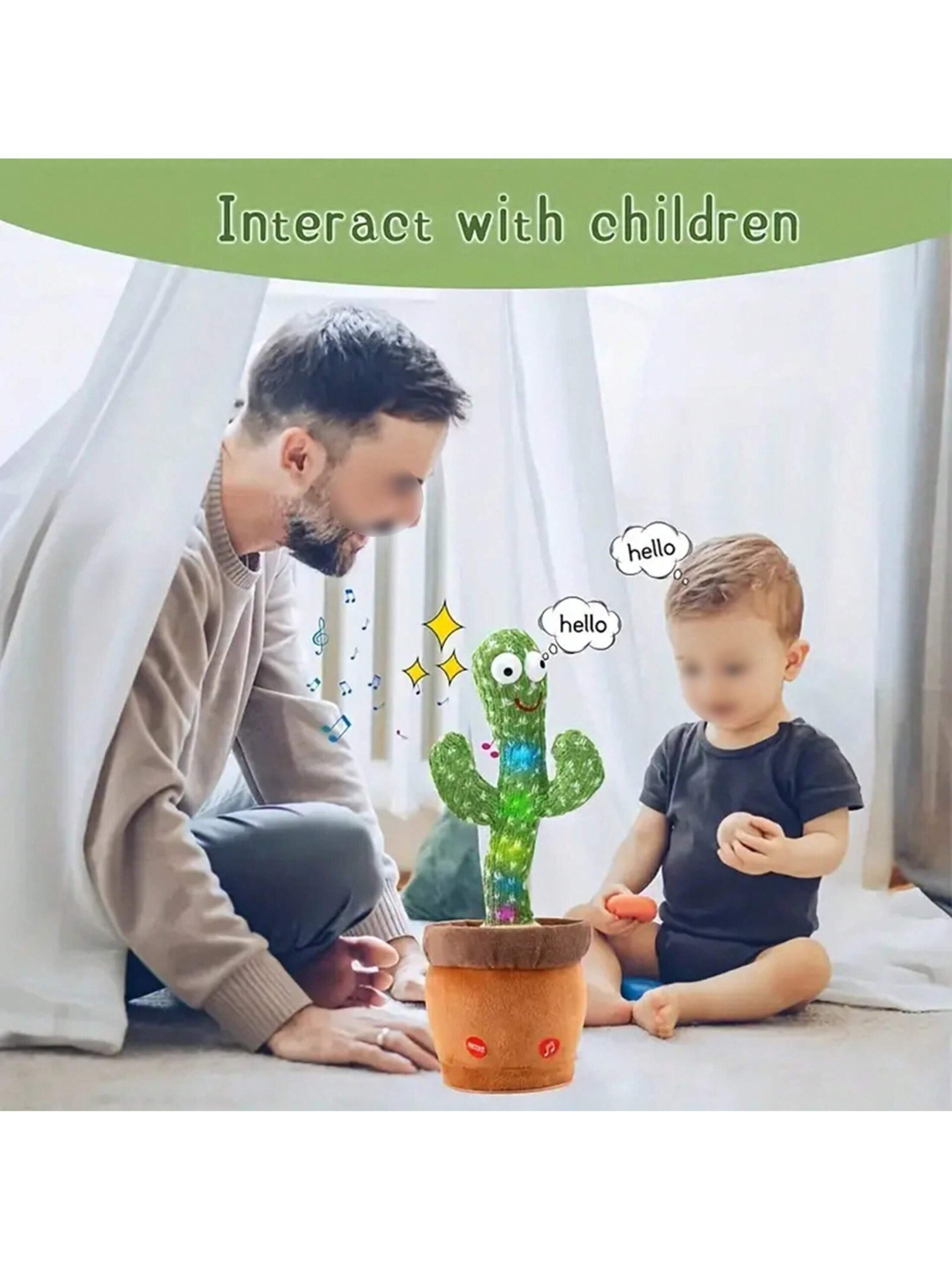 Talking Dancing Cactus Toy Singing, Mimicking, Repeating Speech for Kids Talking Dancing Cactus Toy Singing, Mimicking, Repeating Speech for Kids - Image 4