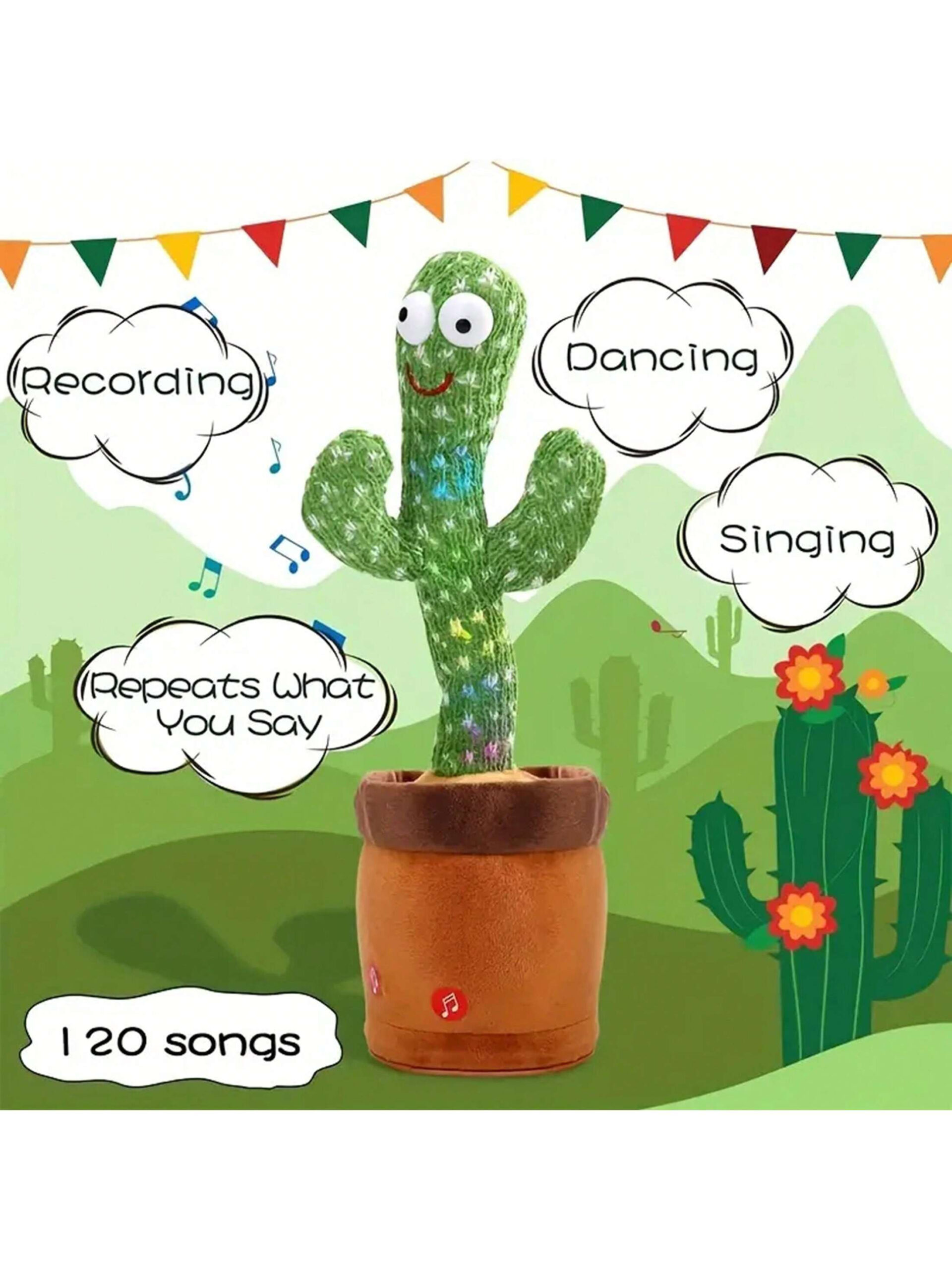 Talking Dancing Cactus Toy Singing, Mimicking, Repeating Speech for Kids Talking Dancing Cactus Toy Singing, Mimicking, Repeating Speech for Kids - Image 5