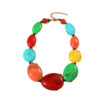 Colourful Beaded Chain Necklace for Women, Summer Punk Choker, Vintage Gifts