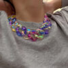 Hip Hop Acrylic Jewellery | Colorful Hollow Collar Necklace for Men & Women