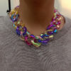 Hip Hop Acrylic Jewellery | Colorful Hollow Collar Necklace for Men & Women
