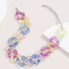 Hip Hop Acrylic Jewellery | Colorful Hollow Collar Necklace for Men & Women