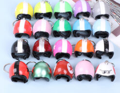 Alternative view of Motorcycle Helmets Key chain Women Men Cute Safety Helmet Car Keychain Bags [1]
