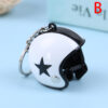 Motorcycle Helmets Key chain Women Men Cute Safety Helmet Car Keychain Bags [1]
