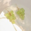 Cute Mini Grape Earrings for Women - Green Bead Dangle Hook Drop jewellery Gift Cute Mini Grape Earrings for Women - Green Bead Dangle Hook Drop jewellery Gift
